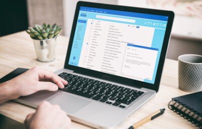 Office worker checking their inbox