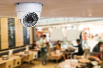 Security camera in an office