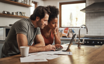 Couple applying for mortgage