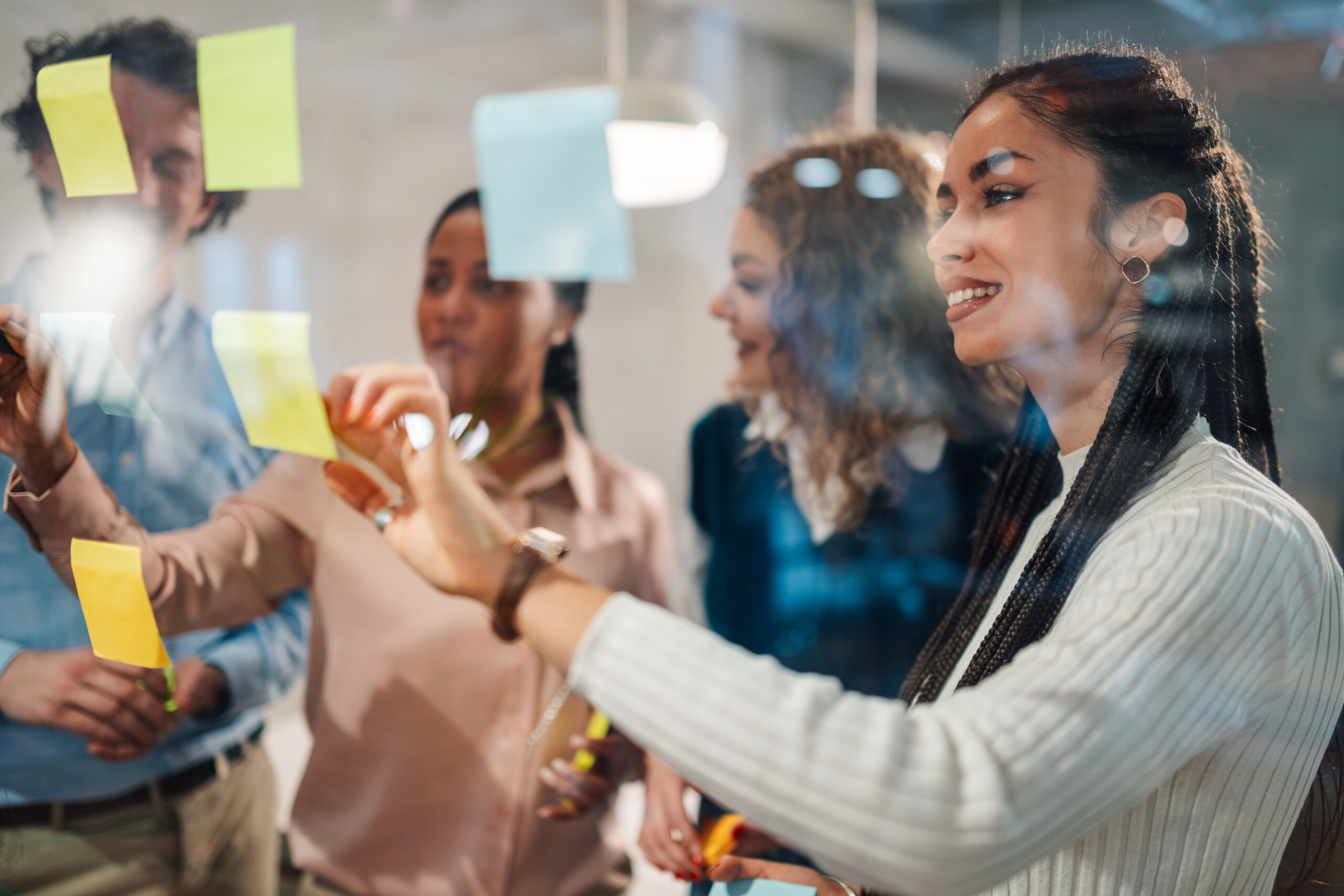Agile AI team brainstorming