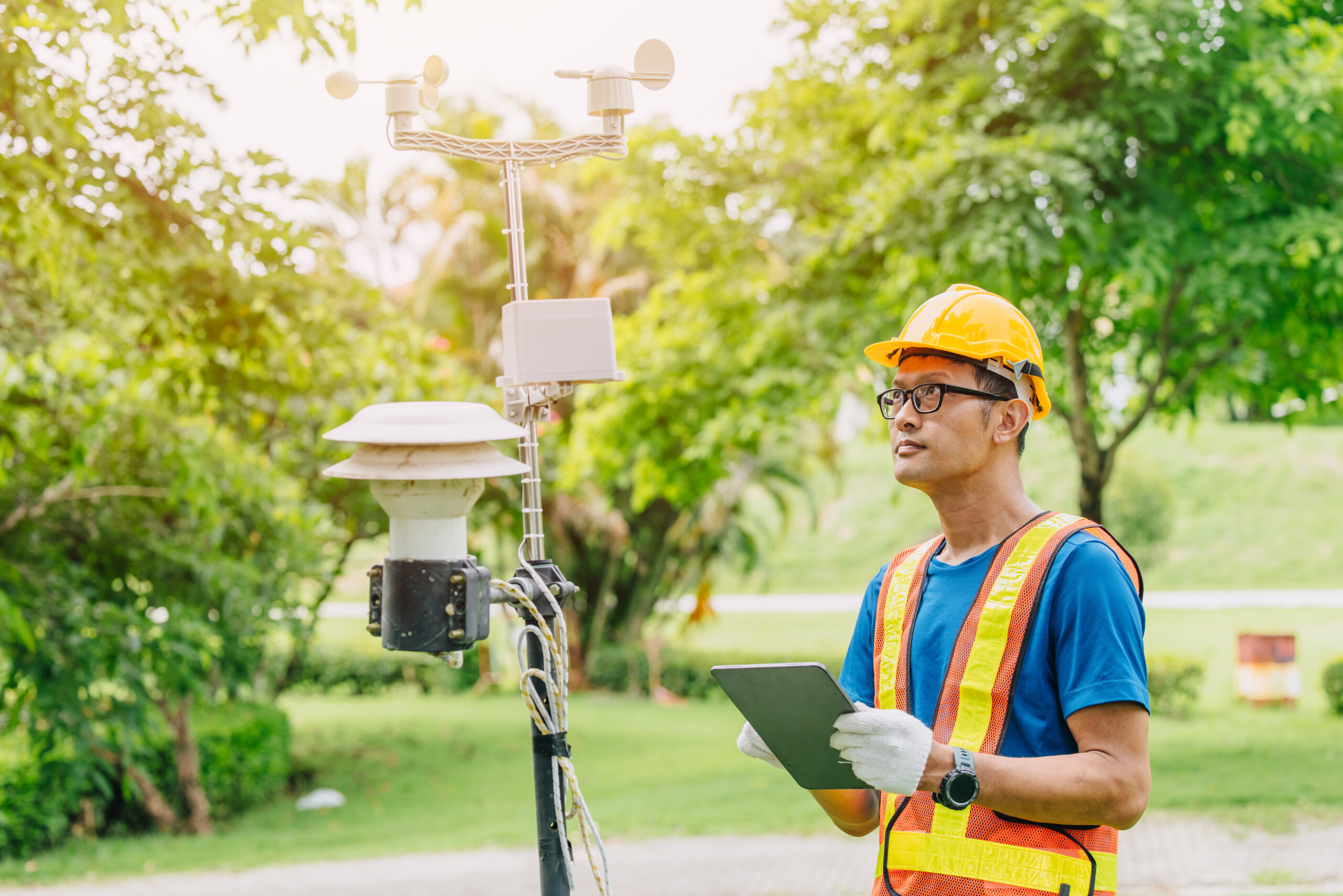 AI sensor station environmental data collection