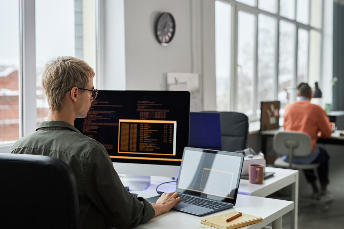 Programmers working in IT office