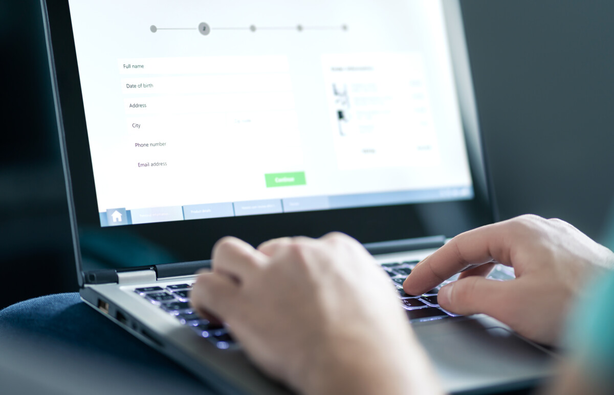 Person using laptop