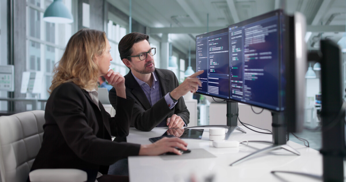 Programmers Developing Cybersecurity Software