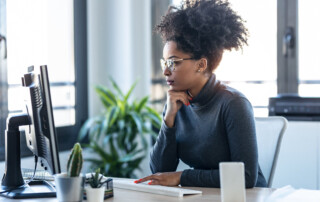 business woman working