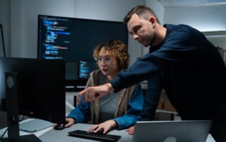 software engineers team developing autonomous AI