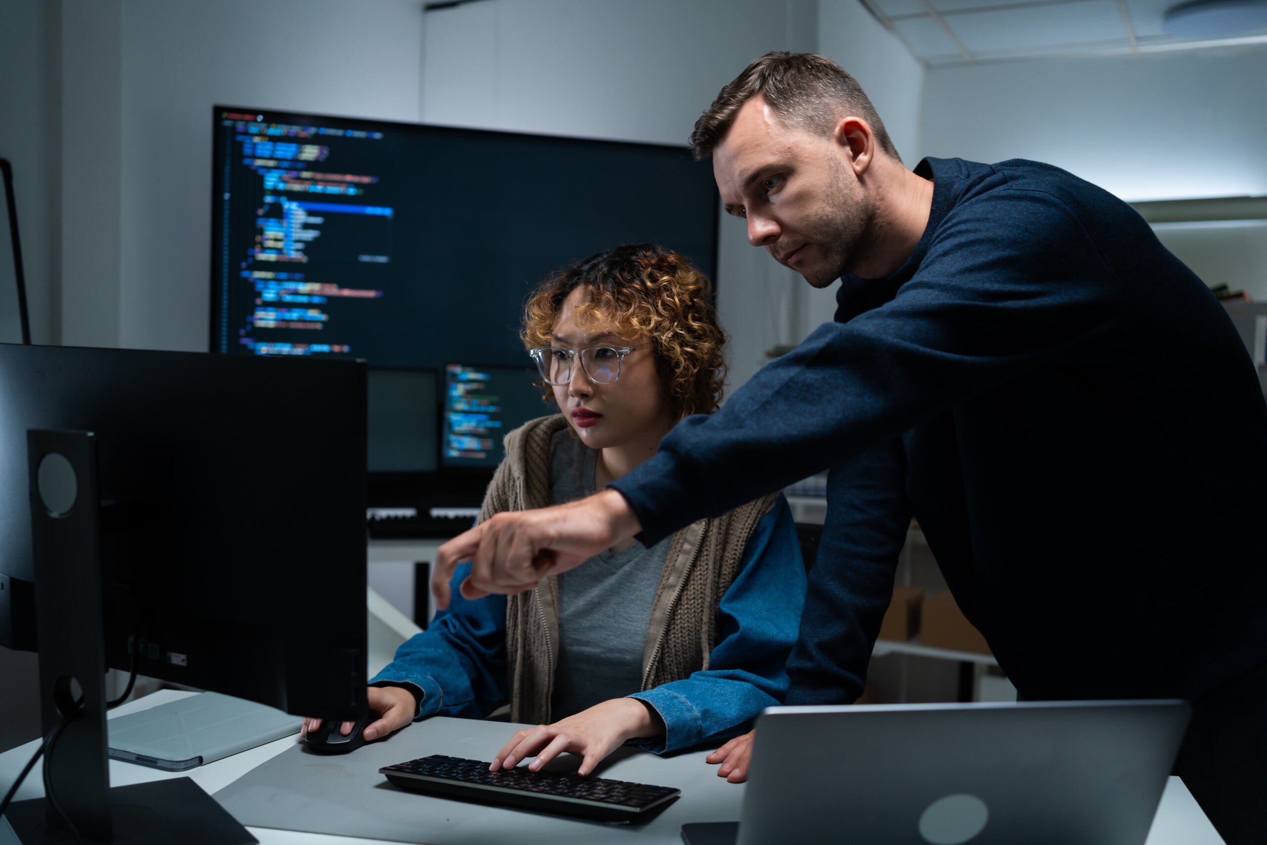 software engineers team developing autonomous AI